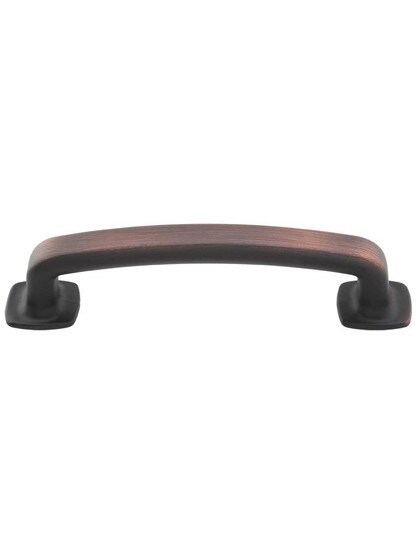 Belcastel Flat-Bottom Cabinet Pull - 3 3/4 inch Center-to-Center in Brushed Oil Rubbed Bronze.